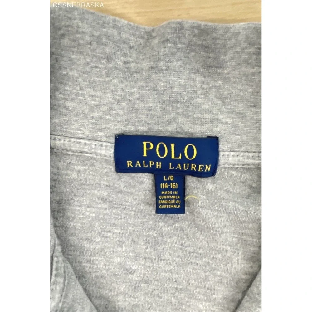 Polo Ralph Lauren Gray‎ Sweater Quarter Zip - Size 14/16 L